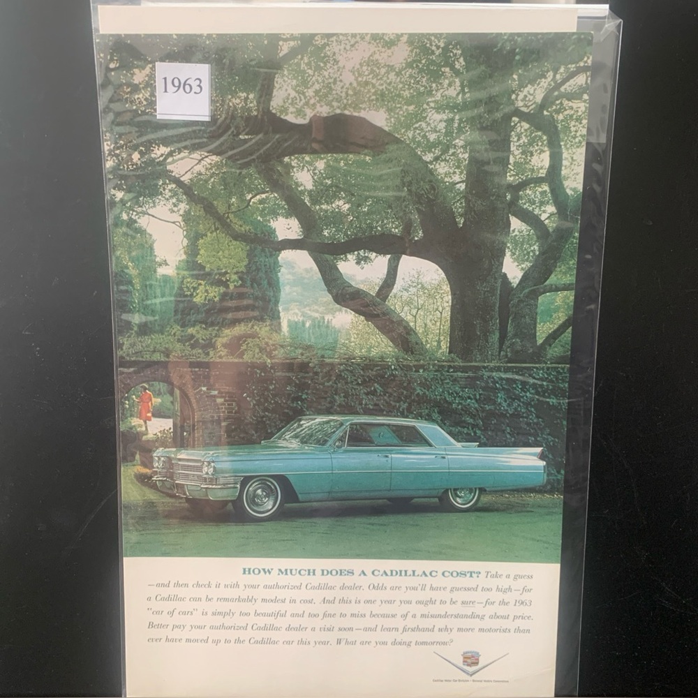 Vintage 1963 Cadillac How Much Does A Cadillac Cost Ad Advertisement